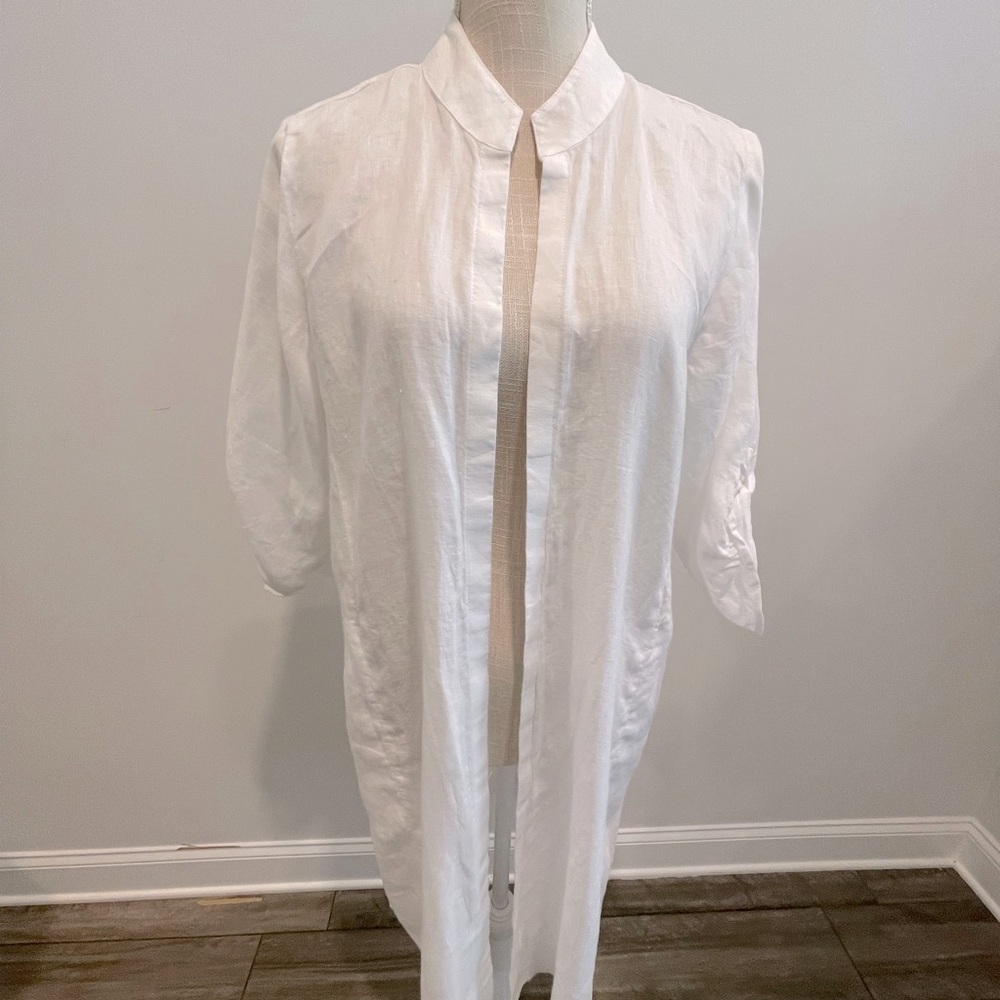 Pure Jill White Linen Tunic Shirt